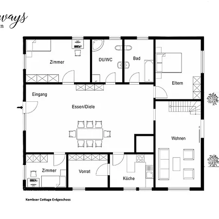 Ferienhaus Kembser Cottage - Reetdachhaus *