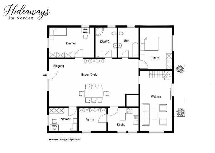 Ferienhaus Kembser Cottage - Reetdachhaus *